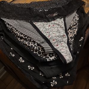 Mixed 5pc Goth Cute Victoria's Secret Panties Bundle Lot Bikini Thong SM XS